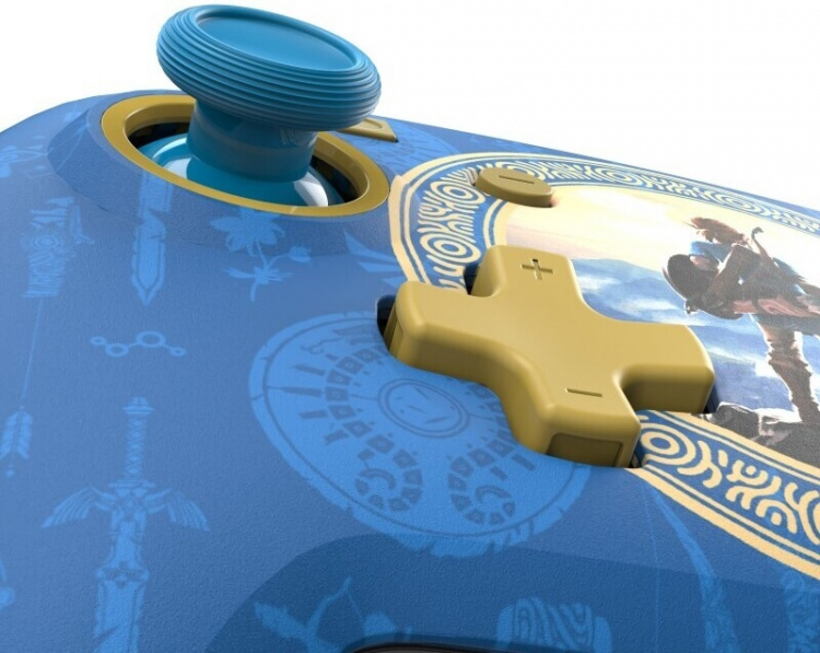 PDP Gaming Rematch Wired Controller – Hyrule Blue - trådbunden styrning, Switch