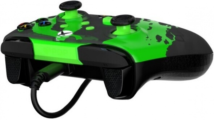 PDP Gaming Rematch Wired Controller - Jolt Green (Glow In Dark) - trådbunden spelkontroll, Xbox