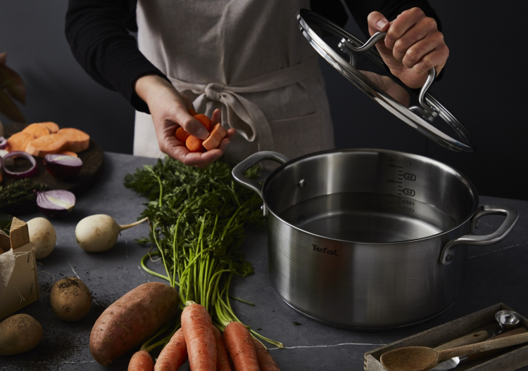 Tefal Virtuoso gryta, 24 cm / 5,3 L, rostfritt stål