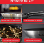 Tefal Virtuoso stekpanna 28 cm, rostfritt stål Tefal Virtuoso stekpanna 28 cm, rostfritt stål