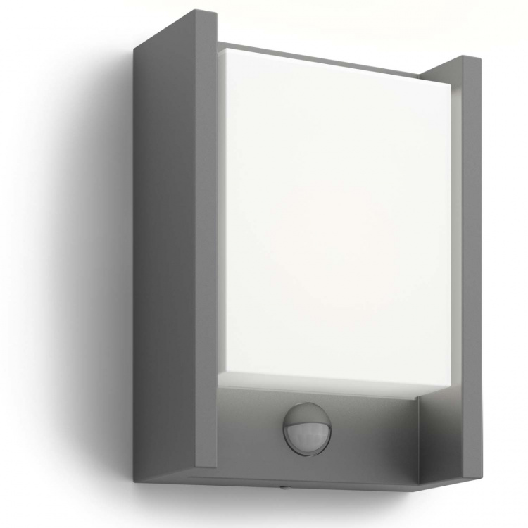 Philips Arbour Vägglampa Sensor Ultra Efficient LED 3,8W 800lm Antracit