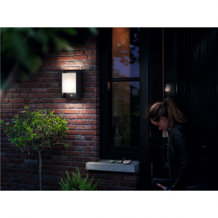 Philips Arbour Vägglampa Sensor Ultra Efficient LED 3,8W 800lm Antracit