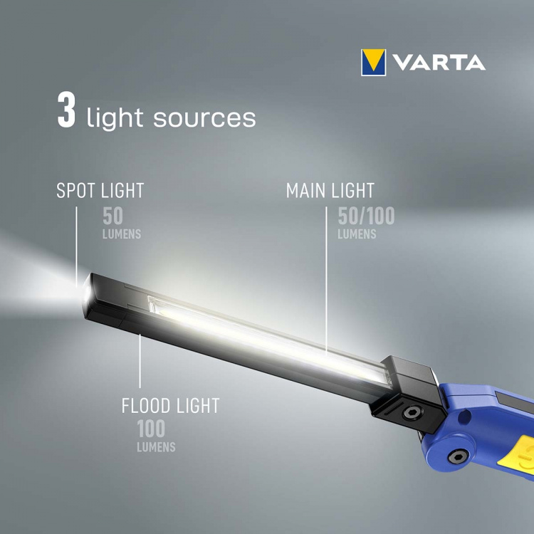 Varta Work Flex® multifunktionslampe F20R genopladelig