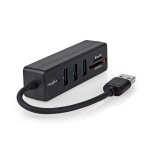 Nedis USB-hub | USB-A Male | 3x USB A Female | 5-Port port(s) | USB 3.2 Gen 1 | USB Drevet | 5 Gbps | SD & MicroSD