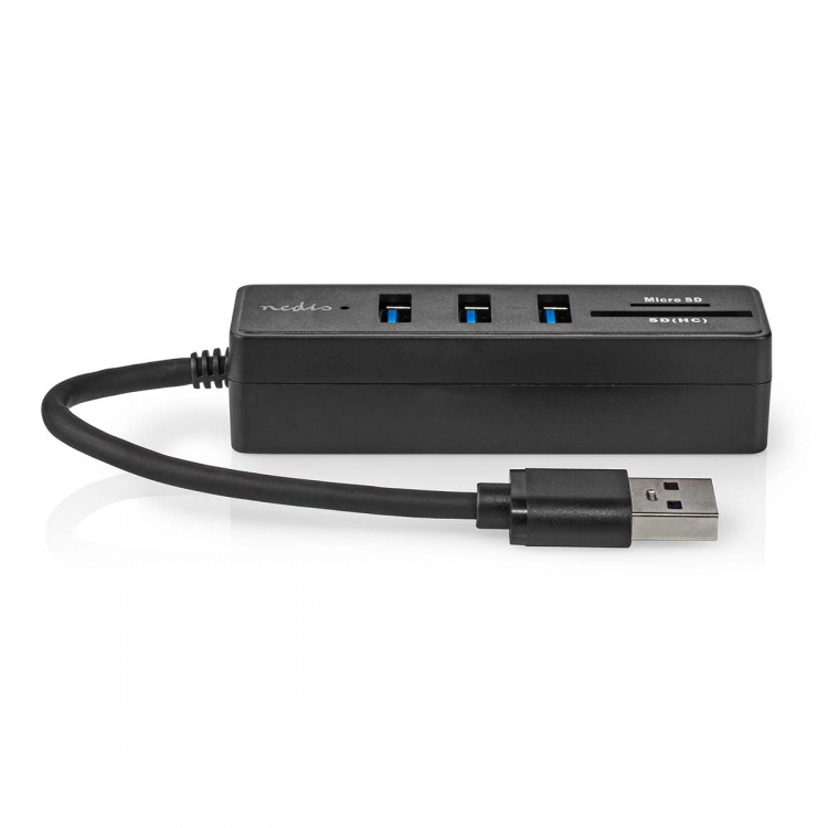 Nedis USB-hub | USB-A Male | 3x USB A Female | 5-Port port(s) | USB 3.2 Gen 1 | USB Drevet | 5 Gbps | SD & MicroSD