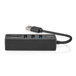 Nedis USB-hub | USB-A Male | 3x USB A Female | 5-Port port(s) | USB 3.2 Gen 1 | USB Drevet | 5 Gbps | SD & MicroSD