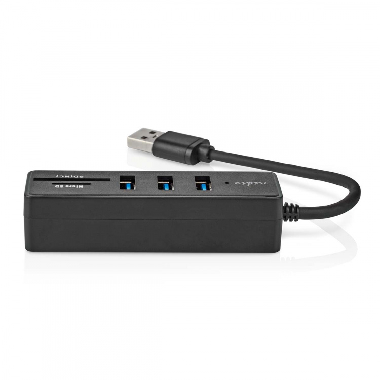 Nedis USB-hub | USB-A Male | 3x USB A Female | 5-Port port(s) | USB 3.2 Gen 1 | USB Drevet | 5 Gbps | SD & MicroSD