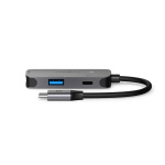 Nedis USB Multi-Port Adapter | 3-in-1 | USB 3.2 Gen 1 | USB-C™ Han | HDMI ™ -udgang / USB-A Hun / USB-C™ Hun | 5 Gbps | 0.10 m | Runde | Nikkelplateret | PVC | Grå | Box