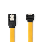 Nedis SATA kabel | 6 Gbps | SATA 7-Pin Hun | SATA 7-Pin Hun | Nikkelplateret | 0.50 m | Fladt | PVC | Gul | Box