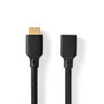 Nedis Ultra High Speed ​​HDMI ™ kabel | HDMI™ Stik | HDMI ™ -udgang | 8K@60Hz | 48 Gbps | 1.00 m | Runde | 7.9 mm | Sort | Box