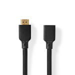 Nedis Ultra High Speed ​​HDMI ™ kabel | HDMI™ Stik | HDMI ™ -udgang | 8K@60Hz | 48 Gbps | 1.00 m | Runde | 7.9 mm | Sort | Box