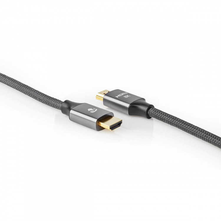 Nedis Ultra High Speed HDMI ™ kabel | HDMI™ Stik | HDMI™ Stik | 8K@60Hz | 48 Gbps | 3.00 m | Runde | 6.7 mm | Gun Metal Grå | Cover Window Box Nedis Ultra High Speed HDMI ™ kabel | HDMI™ Stik | HDMI™ Stik | 8K@60Hz | 48 Gbps | 3.00 m | Runde | 6.7 mm | Gun Metal Grå | Cover Window Box