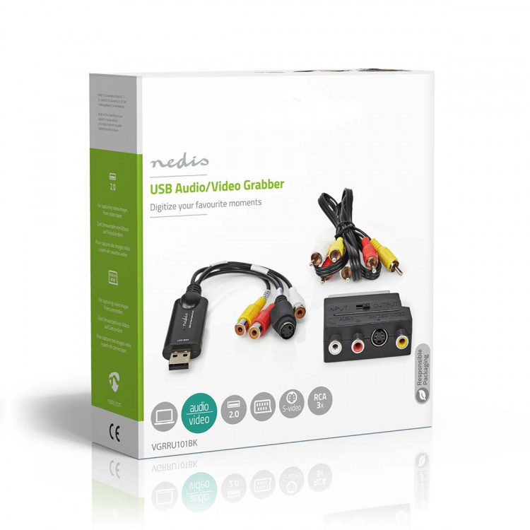 Nedis Video Grabber | USB 2.0 | 480p | A / V-kabel / Scart