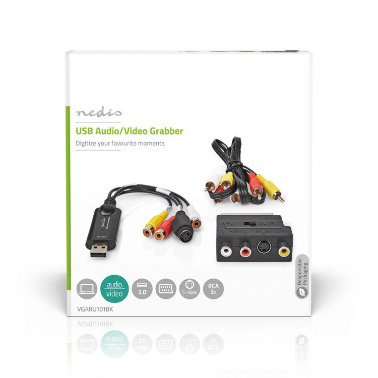 Nedis Video Grabber | USB 2.0 | 480p | A / V-kabel / Scart