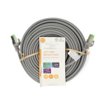 Nedis CAT7 netværkskabel | S/FTP | RJ45 Han | RJ45 Han | 15.0 m | Snagless | Runde | LSZH | Grå | Label