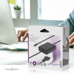 Nedis notebook-adapter | GaN | 45 W | 5 / 9 / 12 / 15 / 20 V DC | 2.25 / 2.33 / 2.92 / 3.0 A | Brugt til: Notebook / Smartphone / Tablet | Euro / Type-C (CEE 7/16)