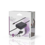 Nedis notebook-adapter | GaN | 45 W | 5 / 9 / 12 / 15 / 20 V DC | 2.25 / 2.33 / 2.92 / 3.0 A | Brugt til: Notebook / Smartphone / Tablet | Euro / Type-C (CEE 7/16)