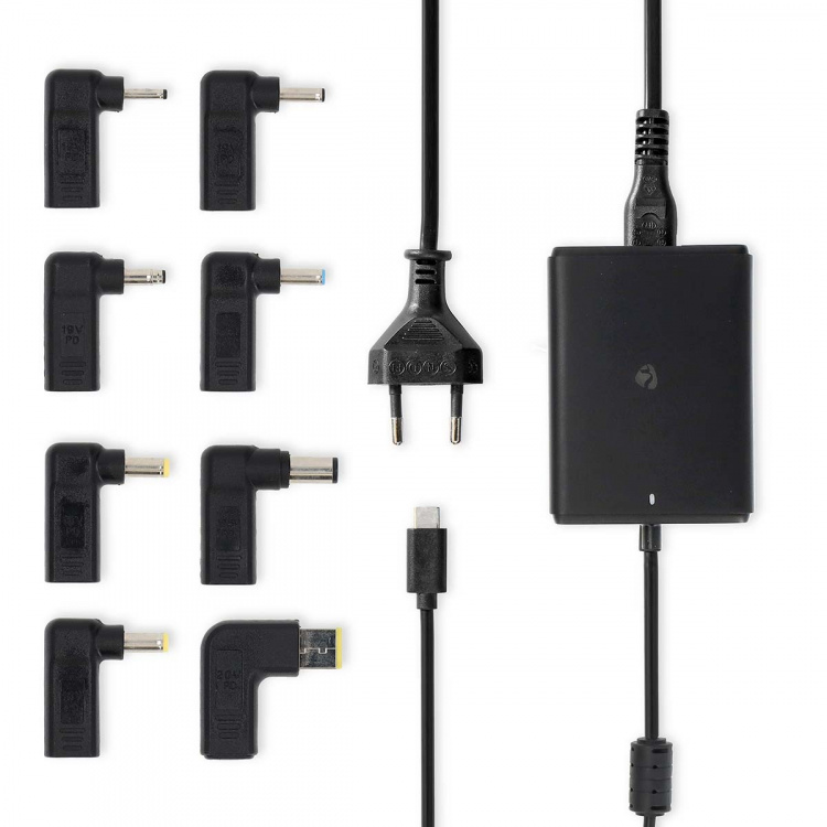 Nedis notebook-adapter | GaN | 100 W | 5 / 9 / 12 / 15 / 20 V DC | 3.0 / 5.0 A | Brugt til: Notebook / Smartphone / Tablet | Euro / Type-C (CEE 7/16) Nedis notebook-adapter | GaN | 100 W | 5 / 9 / 12 / 15 / 20 V DC | 3.0 / 5.0 A | Brugt til: Notebook / Smartphone / Tablet | Euro / Type-C (CEE 7/16)