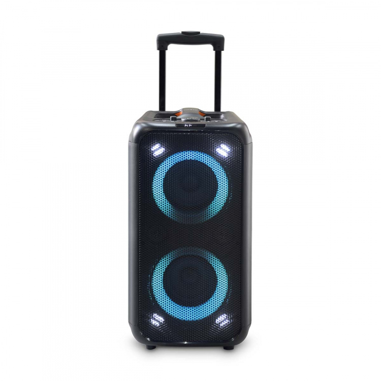 Nedis Bluetooth® Party Speaker | Maksimal batteritid: 5 timer | 240 W | Bærehåndtag | Fest lys | Equalizer | Orange / Sort Nedis Bluetooth® Party Speaker | Maksimal batteritid: 5 timer | 240 W | Bærehåndtag | Fest lys | Equalizer | Orange / Sort