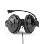 Nedis PC-headset | Over-Ear | Stereo | 1x 3.5 mm / 2x 3.5 mm | Fold-Away Mikrofon | Sort