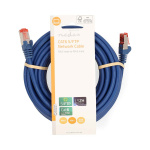 Nedis Kat 6 kabel | RJ45 Han | RJ45 Han | S/FTP | 10.0 m | Runde | LSZH | Blå | Label