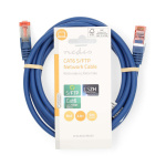 Nedis Kat 6 kabel | RJ45 Han | RJ45 Han | S/FTP | 2.00 m | Runde | LSZH | Blå | Label