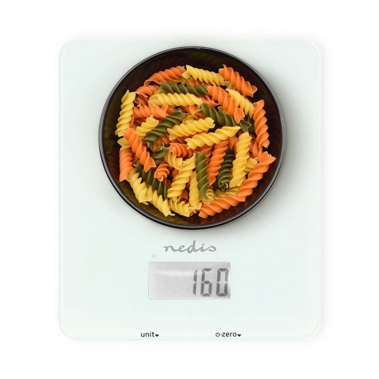 Nedis SmartLife køkkenvægt | Bluetooth® | Glas / Plastik | Hvid