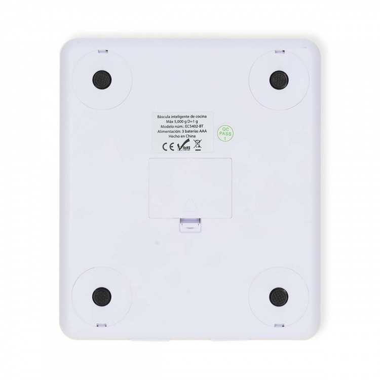 Nedis SmartLife køkkenvægt | Bluetooth® | Glas / Plastik | Hvid