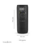 Nedis Genopladelig luftkompressor | 0.1 - 10.3 Bar | Dunlop ventil | Driftstilstande: Bil / Motorcykel / Cykel / Bold | Ja | Lufttryksmåler