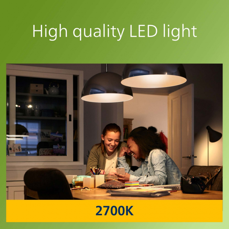 Philips LED E27 Normal 5,2W (75W) Klar 1095lm 2700K Energiklass A Philips LED E27 Normal 5,2W (75W) Klar 1095lm 2700K Energiklass A