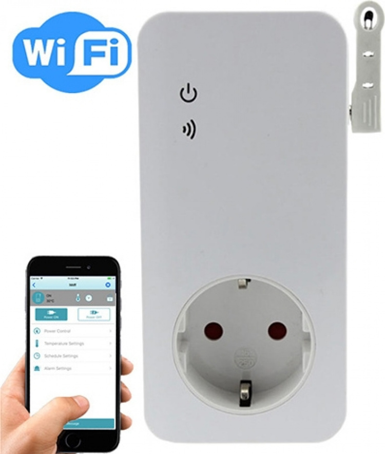 SimPal W230-V2 WiFi-uttag och temperaturvakt, 16 A, 3500 W SimPal W230-V2 WiFi-uttag och temperaturvakt, 16 A, 3500 W