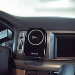 Forever MACH-100 - Bilholder med trådløs opladning til smartphones, 15W, sort