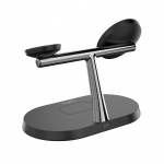 Maxlife MXWC-03 - 3-i-1 trådløs opladningsstation, 15W, sort