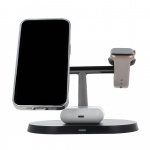 Maxlife MXWC-03 - 3-i-1 trådløs opladningsstation, 15W, sort