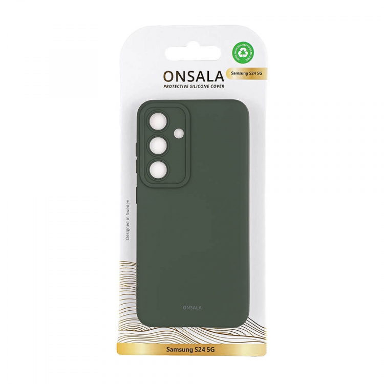 Onsala Mobilcover Silikone Olive Green - Samsung S24 5G