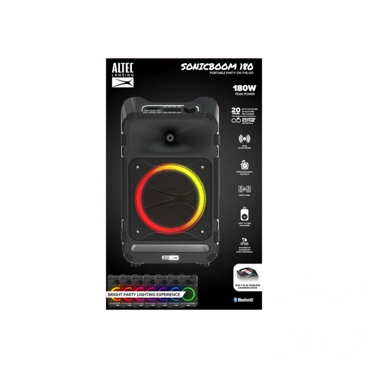 Altec Lansing Højttaler IMT9100 SonicBoom180 Partyspeaker Sort