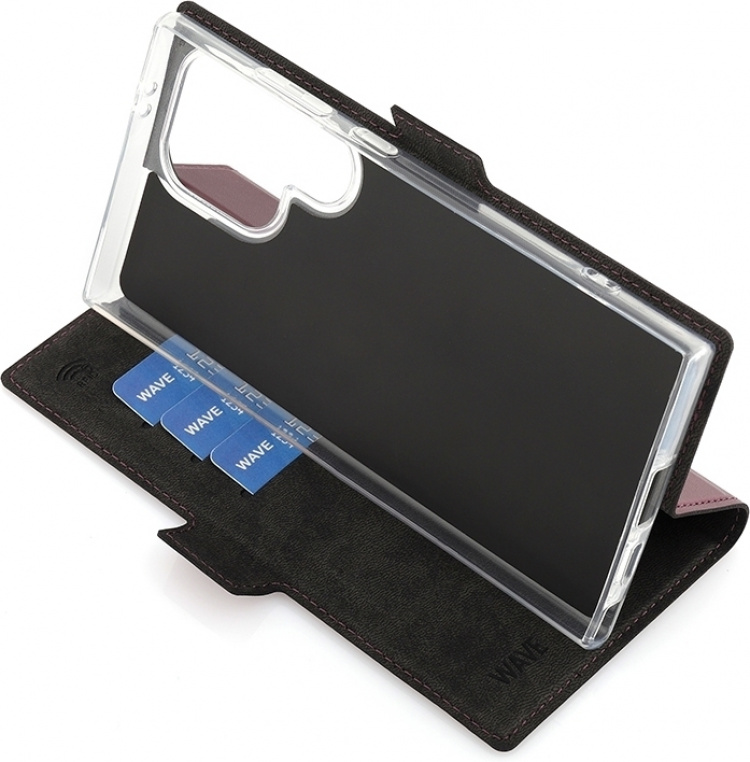 Wave BookCase, Samsung Galaxy S24 Ultra, Smoky Sangria