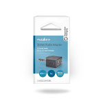 Nedis Stereo Audio Adapter | 3.5 mm Hanstik | 2 x 3.5 mm Hunstik | Nikkelplateret | Lige | ABS | Sort | 1 stk. | Box