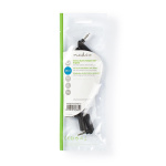 Nedis Stereo Audio Adapter | 3.5 mm Hanstik | 3.5 mm Hunstik | Nikkelplateret | Vinkel 90° | Metal | Sort | 10 stk. | Plastikpose