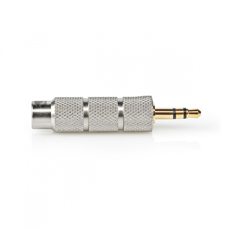 Nedis Stereo Audio Adapter | 3.5 mm Hanstik | 6.35 mm Hunstik | Guldplateret | Lige | Metal | Guld / Metal | 1 stk. | Cover Window Box