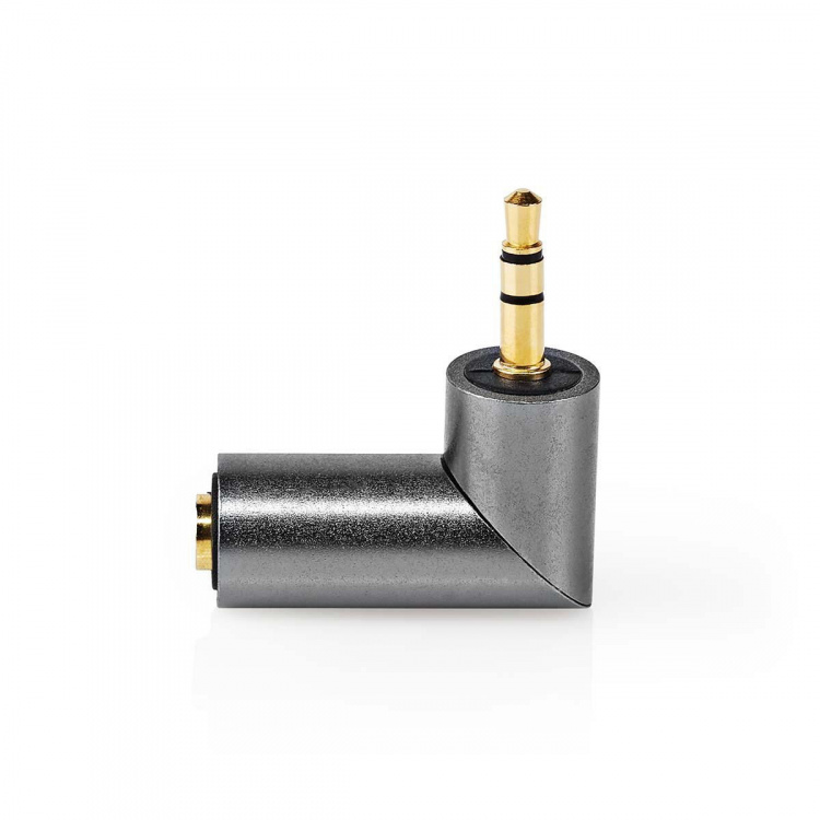 Nedis Stereo Audio Adapter | 3.5 mm Hanstik | 3.5 mm Hunstik | Guldplateret | Lige | Metal | Guld / Gun Metal Grå | 1 stk. | Cover Window Box