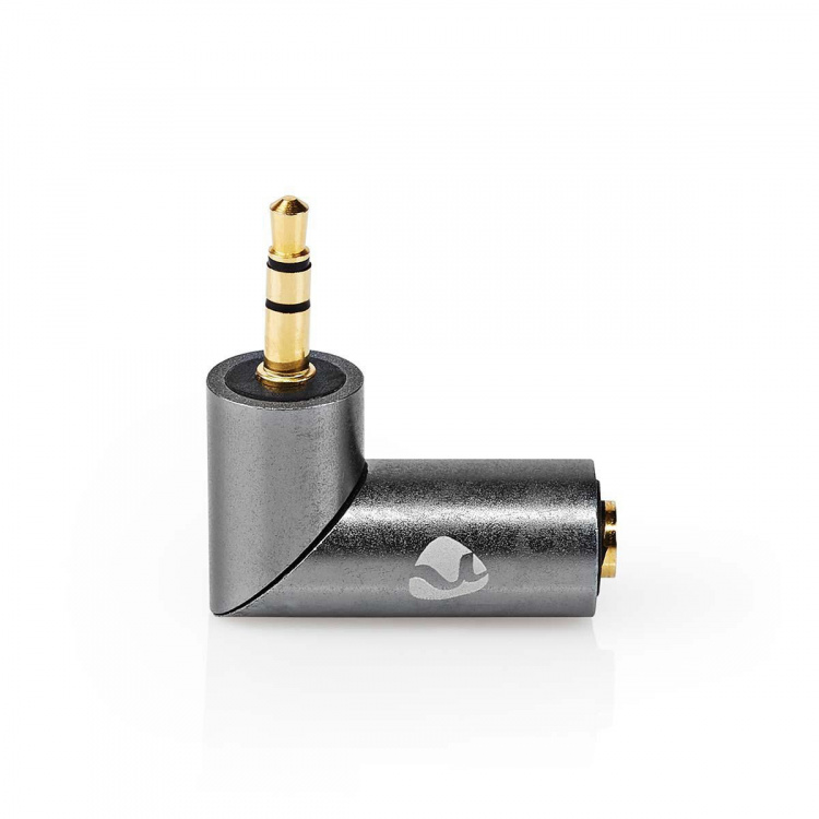 Nedis Stereo Audio Adapter | 3.5 mm Hanstik | 3.5 mm Hunstik | Guldplateret | Lige | Metal | Guld / Gun Metal Grå | 1 stk. | Cover Window Box