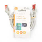 Nedis Kat 6 kabel | RJ45 Han | RJ45 Han | S/FTP | 1.00 m | Runde | LSZH | Grå | Label