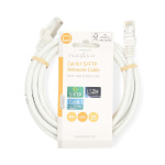 Nedis Cat 8.1 netværkskabel | S/FTP | RJ45 Han | RJ45 Han | 2.00 m | Runde | LSZH | Hvid | Label