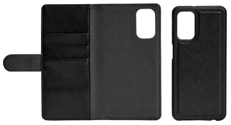 Essentials Samsung A32 5G PU wallet, detachable,3 cards,Black