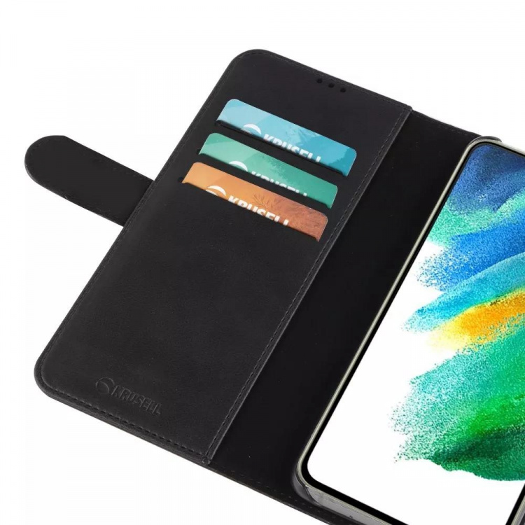 Krusell Samsung Galaxy 21 FE PhoneWallet, sort