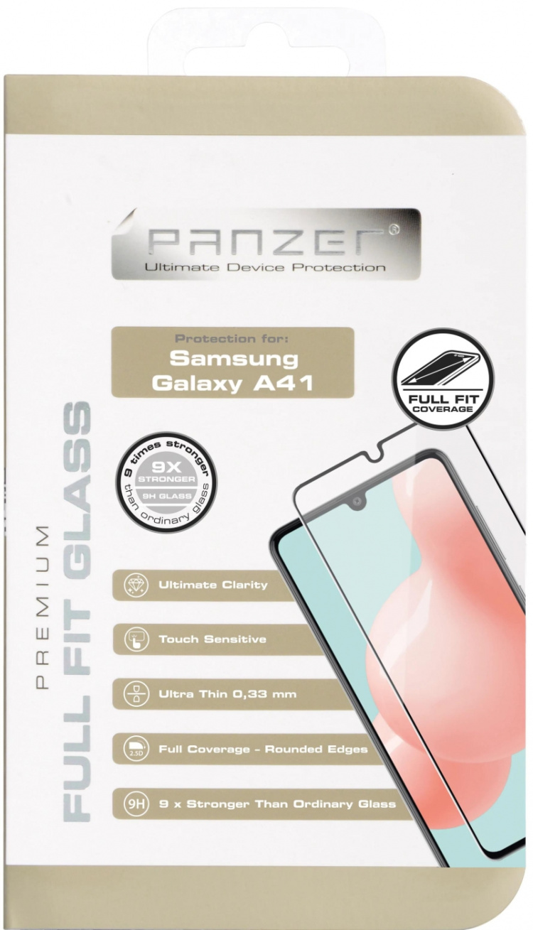 panzer Samsung Galaxy A41, Full-Fit Glass, Black