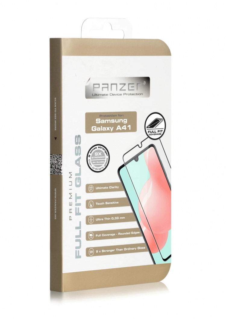 panzer Samsung Galaxy A41, Full-Fit Glass, Black