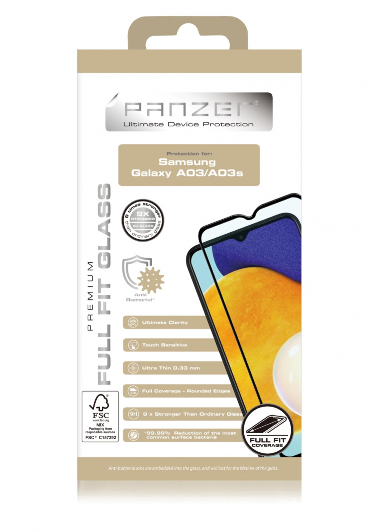panzer Samsung Galaxy A03/A03s Full-fit Glass Black