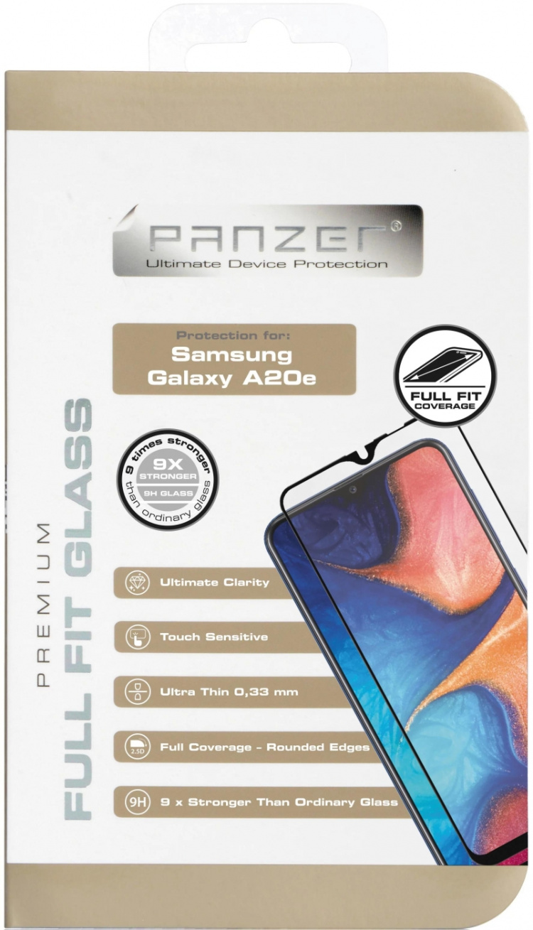 panzer Samsung Galaxy A20e, Full-Fit Glass, Black